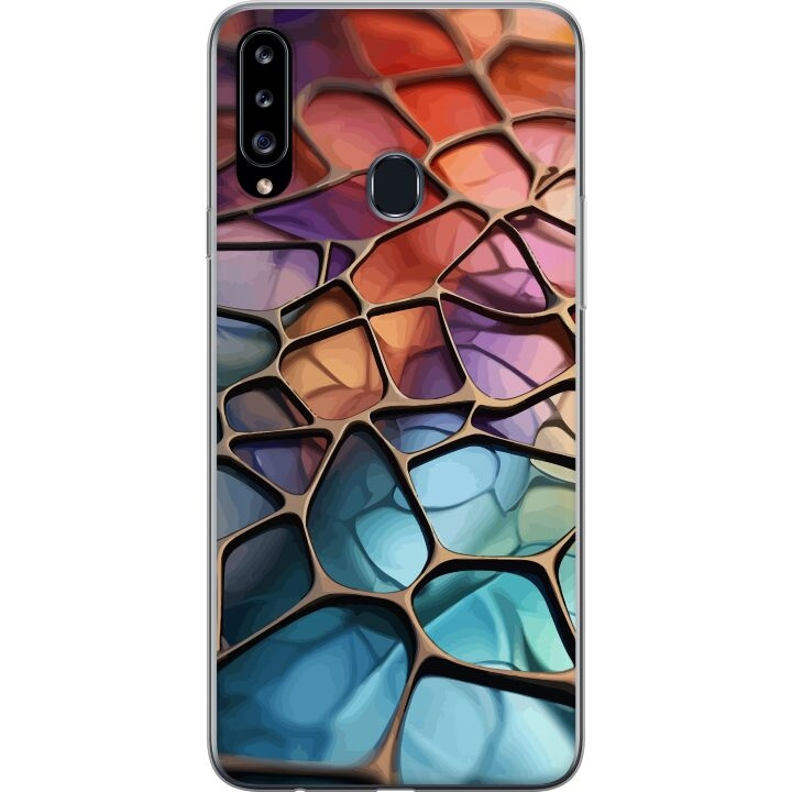 Mobilcover til Samsung Galaxy A20s med Metallict mønster motiv i gruppen SMARTPHONES & TABLETS / Mobil Beskyttelse / Samsung hos TP E-commerce Nordic AB (A58887)