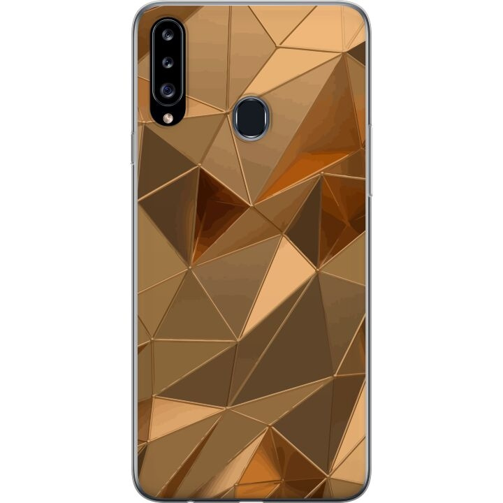 Mobilcover til Samsung Galaxy A20s med 3D Guld motiv i gruppen SMARTPHONES & TABLETS / Mobil Beskyttelse / Samsung hos TP E-commerce Nordic AB (A58901)