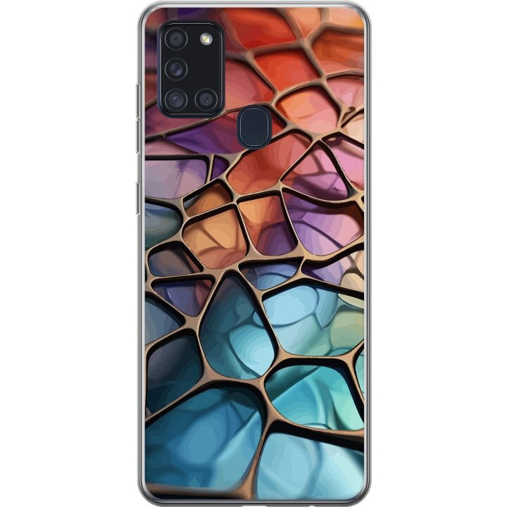 Mobilcover til Samsung Galaxy A21s med Metallict mønster motiv i gruppen SMARTPHONES & TABLETS / Mobil Beskyttelse / Samsung hos TP E-commerce Nordic AB (A58941)