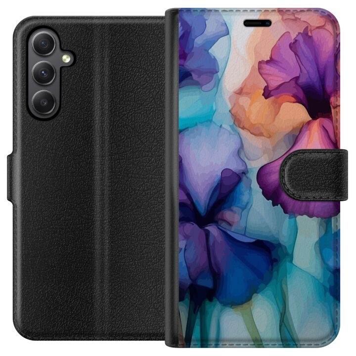 Tegnebogsetui til Samsung Galaxy A24 4G med Magiske blomster motiv i gruppen SMARTPHONES & TABLETS / Mobil Beskyttelse / Samsung hos TP E-commerce Nordic AB (A59096)