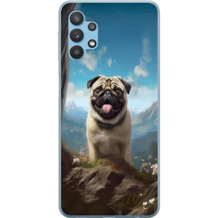 Mobilcover til Samsung Galaxy A32 5G med Glad Hund motiv i gruppen SMARTPHONES & TABLETS / Mobil Beskyttelse / Samsung hos TP E-commerce Nordic AB (A59246)