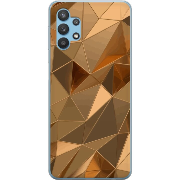 Mobilcover til Samsung Galaxy A32 5G med 3D Guld motiv i gruppen SMARTPHONES & TABLETS / Mobil Beskyttelse / Samsung hos TP E-commerce Nordic AB (A59252)