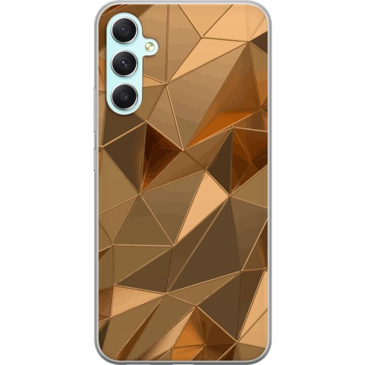 Mobilcover til Samsung Galaxy A34 med 3D Guld motiv i gruppen SMARTPHONES & TABLETS / Mobil Beskyttelse / Samsung hos TP E-commerce Nordic AB (A59360)