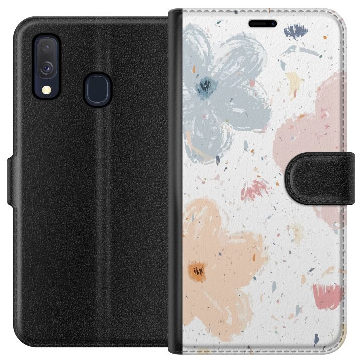 Tegnebogsetui til Samsung Galaxy A40 med Blomster motiv i gruppen SMARTPHONES & TABLETS / Mobil Beskyttelse / Samsung hos TP E-commerce Nordic AB (A59456)