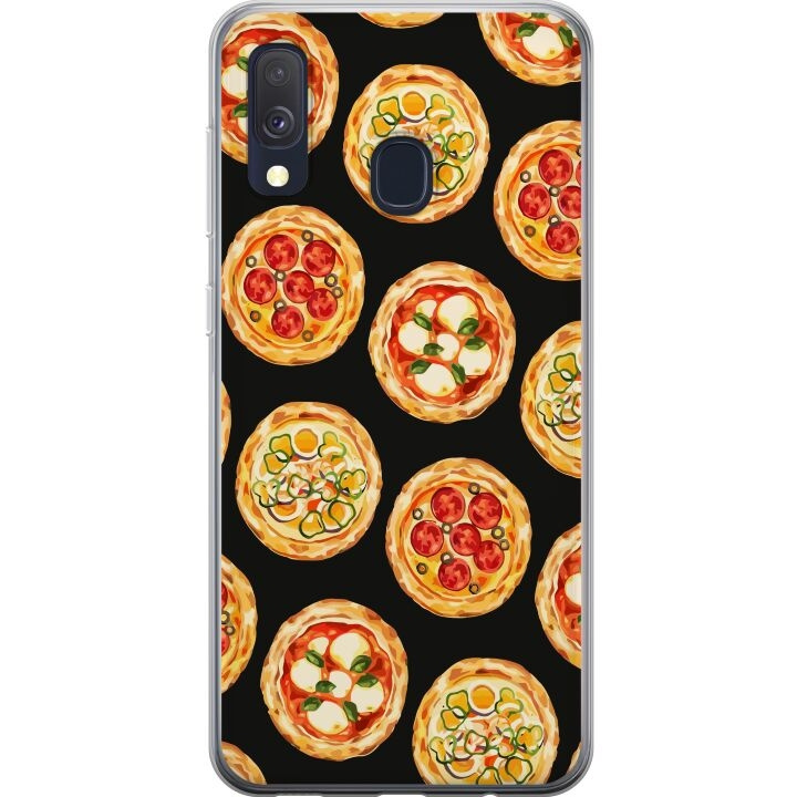 Mobilcover til Samsung Galaxy A40 med Pizza motiv i gruppen SMARTPHONES & TABLETS / Mobil Beskyttelse / Samsung hos TP E-commerce Nordic AB (A59484)