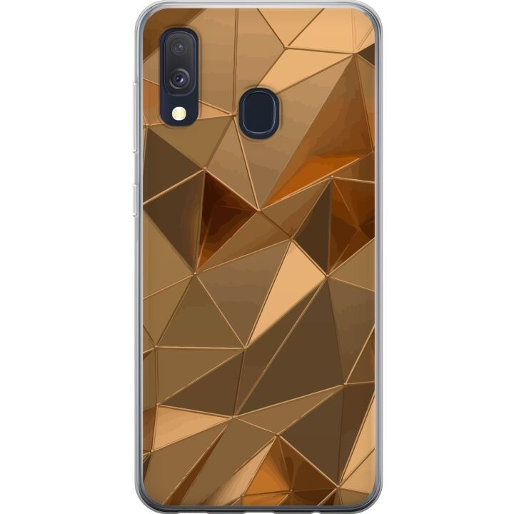 Mobilcover til Samsung Galaxy A40 med 3D Guld motiv i gruppen SMARTPHONES & TABLETS / Mobil Beskyttelse / Samsung hos TP E-commerce Nordic AB (A59495)