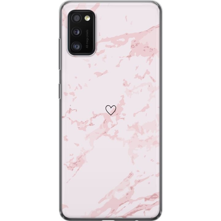 Mobilcover til Samsung Galaxy A41 med Rosa Hjerte motiv i gruppen SMARTPHONES & TABLETS / Mobil Beskyttelse / Samsung hos TP E-commerce Nordic AB (A59548)