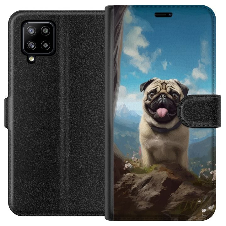 Tegnebogsetui til Samsung Galaxy A42 5G med Glad Hund motiv i gruppen SMARTPHONES & TABLETS / Mobil Beskyttelse / Samsung hos TP E-commerce Nordic AB (A59570)