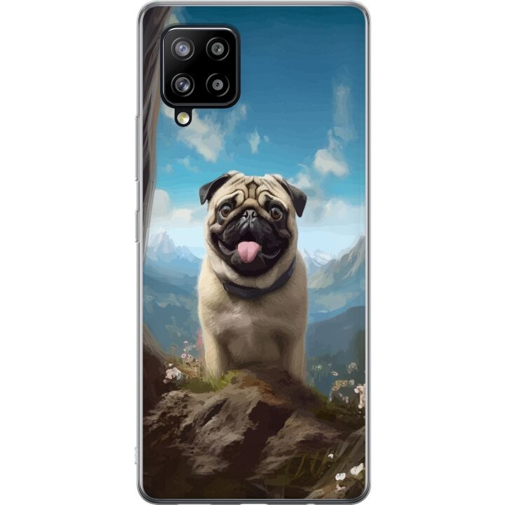 Mobilcover til Samsung Galaxy A42 5G med Glad Hund motiv i gruppen SMARTPHONES & TABLETS / Mobil Beskyttelse / Samsung hos TP E-commerce Nordic AB (A59597)