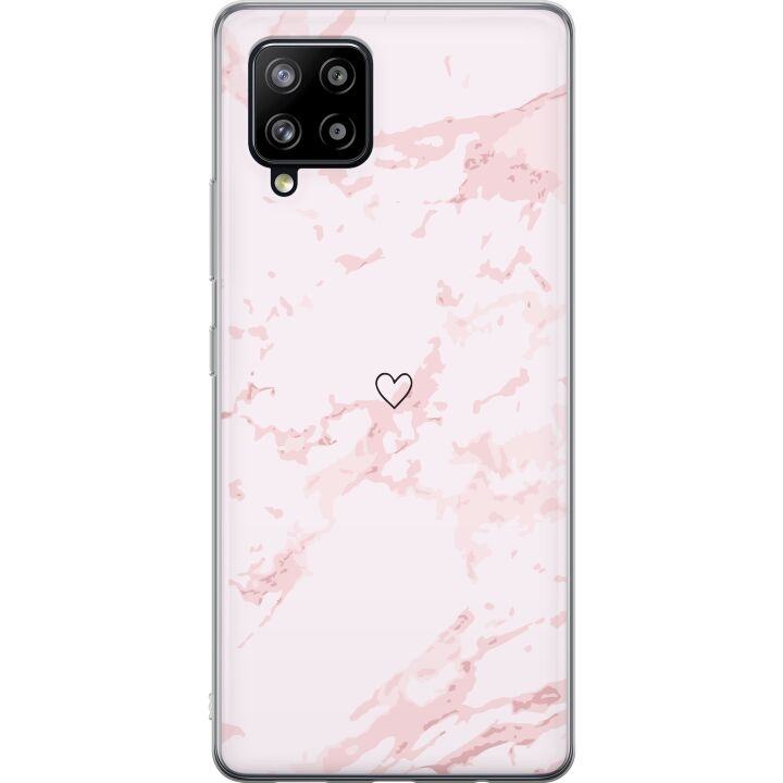 Mobilcover til Samsung Galaxy A42 5G med Rosa Hjerte motiv i gruppen SMARTPHONES & TABLETS / Mobil Beskyttelse / Samsung hos TP E-commerce Nordic AB (A59602)