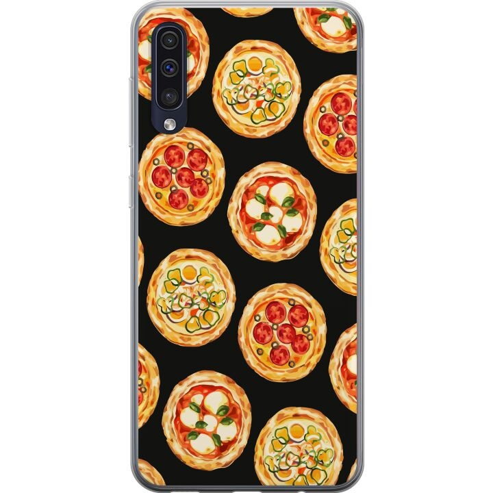 Mobilcover til Samsung Galaxy A50 med Pizza motiv i gruppen SMARTPHONES & TABLETS / Mobil Beskyttelse / Samsung hos TP E-commerce Nordic AB (A59646)