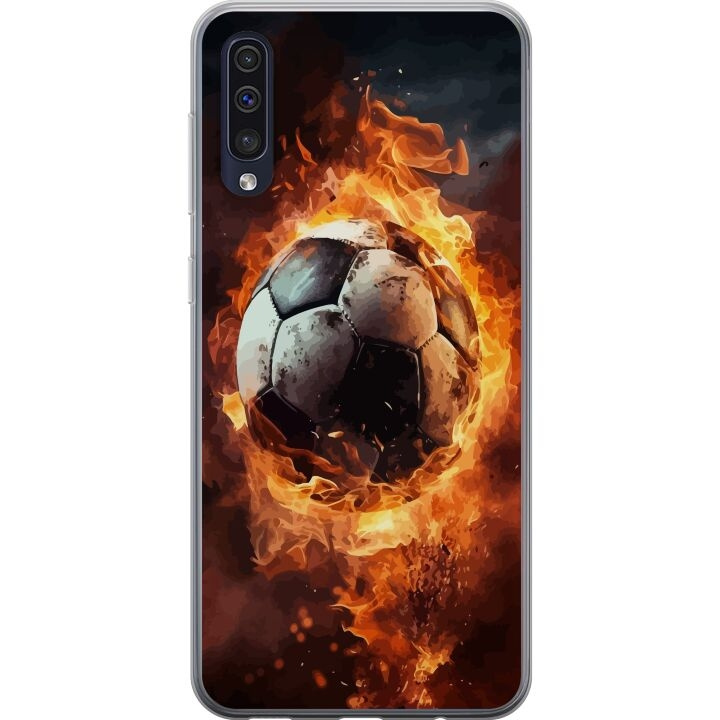 Mobilcover til Samsung Galaxy A50 med Fodbold motiv i gruppen SMARTPHONES & TABLETS / Mobil Beskyttelse / Samsung hos TP E-commerce Nordic AB (A59654)
