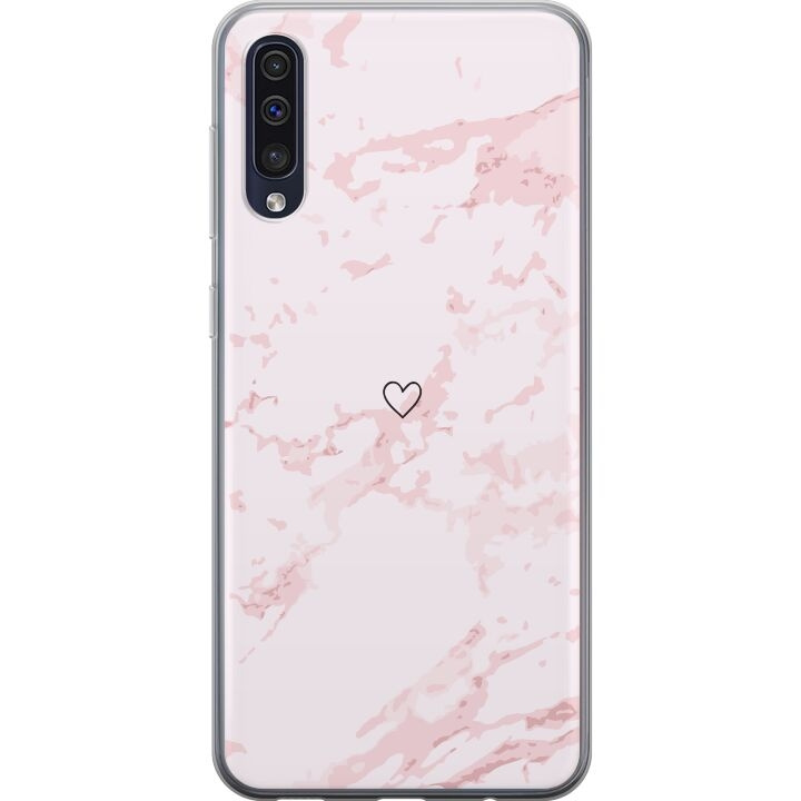 Mobilcover til Samsung Galaxy A50 med Rosa Hjerte motiv i gruppen SMARTPHONES & TABLETS / Mobil Beskyttelse / Samsung hos TP E-commerce Nordic AB (A59656)