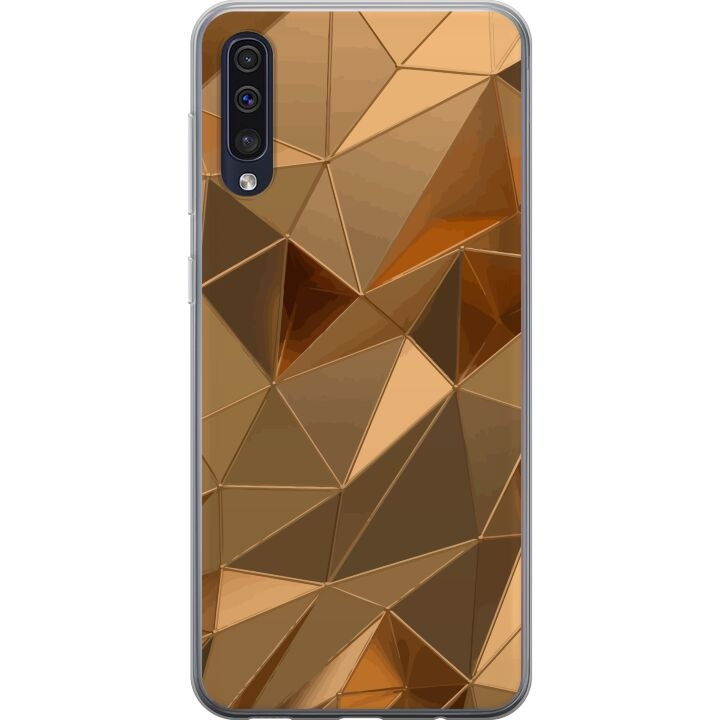 Mobilcover til Samsung Galaxy A50 med 3D Guld motiv i gruppen SMARTPHONES & TABLETS / Mobil Beskyttelse / Samsung hos TP E-commerce Nordic AB (A59657)