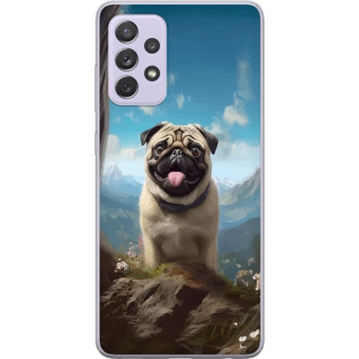 Mobilcover til Samsung Galaxy A52s 5G med Glad Hund motiv i gruppen SMARTPHONES & TABLETS / Mobil Beskyttelse / Samsung hos TP E-commerce Nordic AB (A59813)