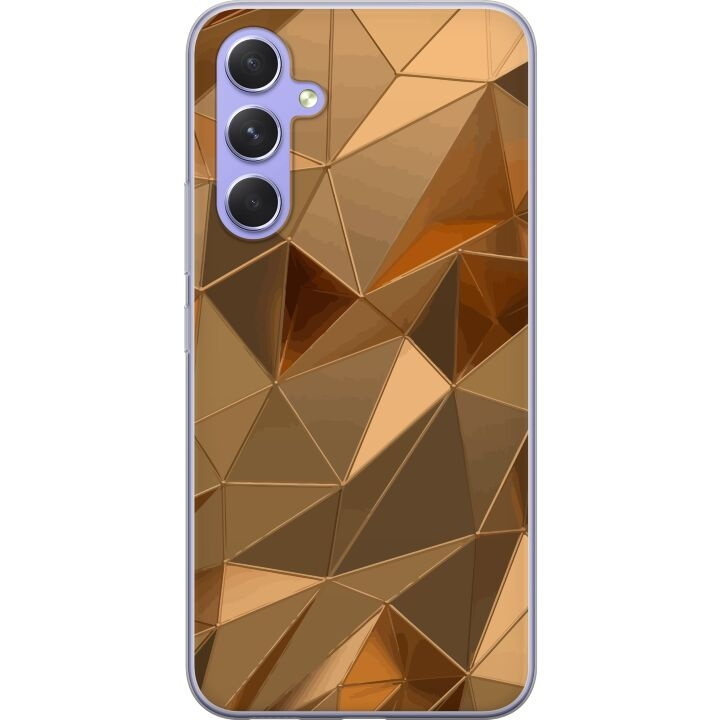 Mobilcover til Samsung Galaxy A54 med 3D Guld motiv i gruppen SMARTPHONES & TABLETS / Mobil Beskyttelse / Samsung hos TP E-commerce Nordic AB (A59927)