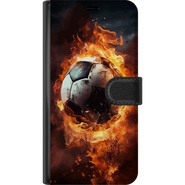 Tegnebogsetui til Samsung Galaxy A55 med Fodbold motiv i gruppen SMARTPHONES & TABLETS / Mobil Beskyttelse / Samsung hos TP E-commerce Nordic AB (A59951)