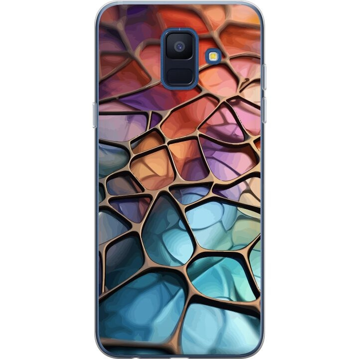 Mobilcover til Samsung Galaxy A6 (2018) med Metallict mønster motiv i gruppen SMARTPHONES & TABLETS / Mobil Beskyttelse / Samsung hos TP E-commerce Nordic AB (A59994)