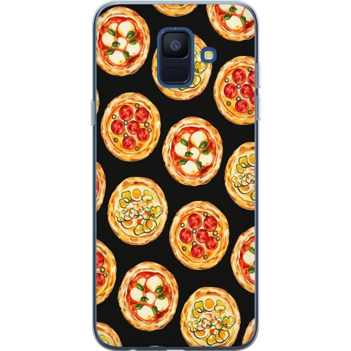 Mobilcover til Samsung Galaxy A6 (2018) med Pizza motiv i gruppen SMARTPHONES & TABLETS / Mobil Beskyttelse / Samsung hos TP E-commerce Nordic AB (A59997)