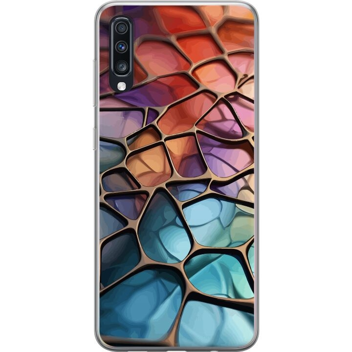 Mobilcover til Samsung Galaxy A70 med Metallict mønster motiv i gruppen SMARTPHONES & TABLETS / Mobil Beskyttelse / Samsung hos TP E-commerce Nordic AB (A60021)