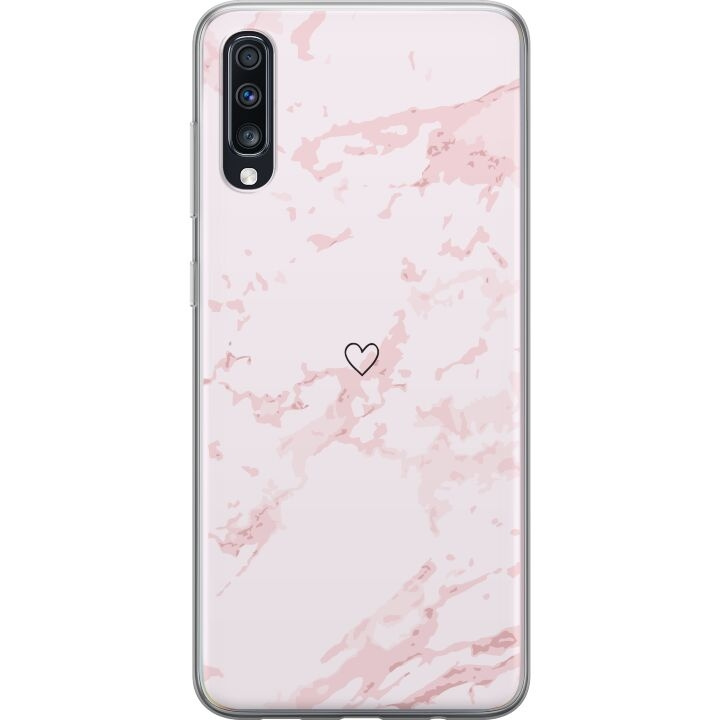 Mobilcover til Samsung Galaxy A70 med Rosa Hjerte motiv i gruppen SMARTPHONES & TABLETS / Mobil Beskyttelse / Samsung hos TP E-commerce Nordic AB (A60034)