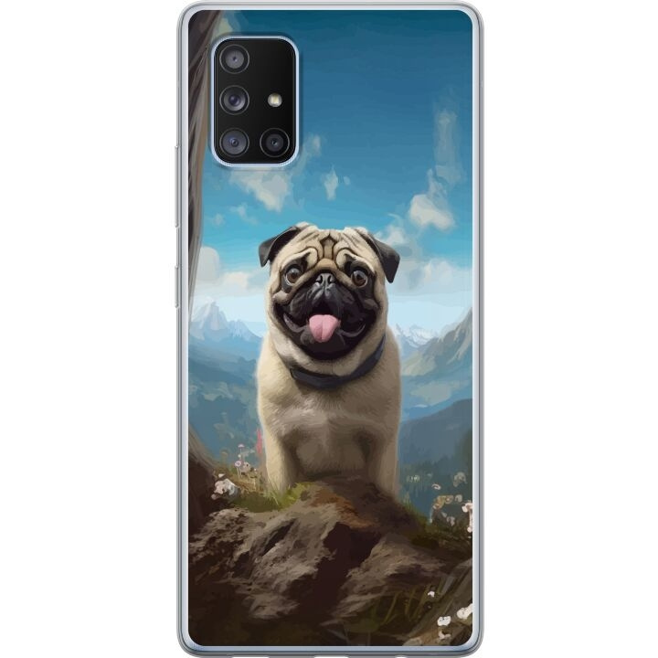 Mobilcover til Samsung Galaxy A71 5G med Glad Hund motiv i gruppen SMARTPHONES & TABLETS / Mobil Beskyttelse / Samsung hos TP E-commerce Nordic AB (A60110)