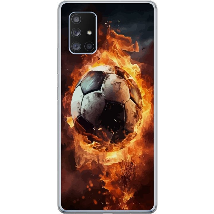 Mobilcover til Samsung Galaxy A71 5G med Fodbold motiv i gruppen SMARTPHONES & TABLETS / Mobil Beskyttelse / Samsung hos TP E-commerce Nordic AB (A60113)