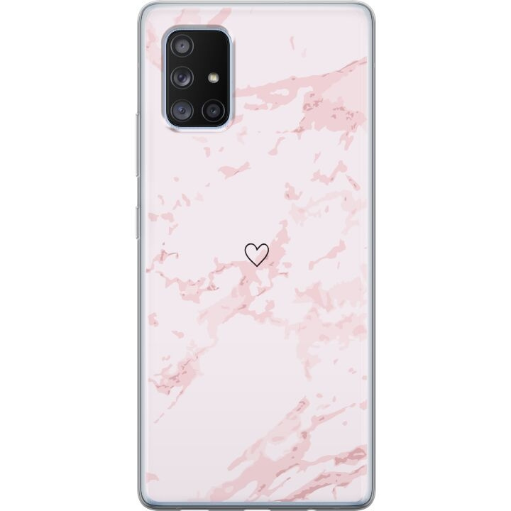 Mobilcover til Samsung Galaxy A71 5G med Rosa Hjerte motiv i gruppen SMARTPHONES & TABLETS / Mobil Beskyttelse / Samsung hos TP E-commerce Nordic AB (A60115)