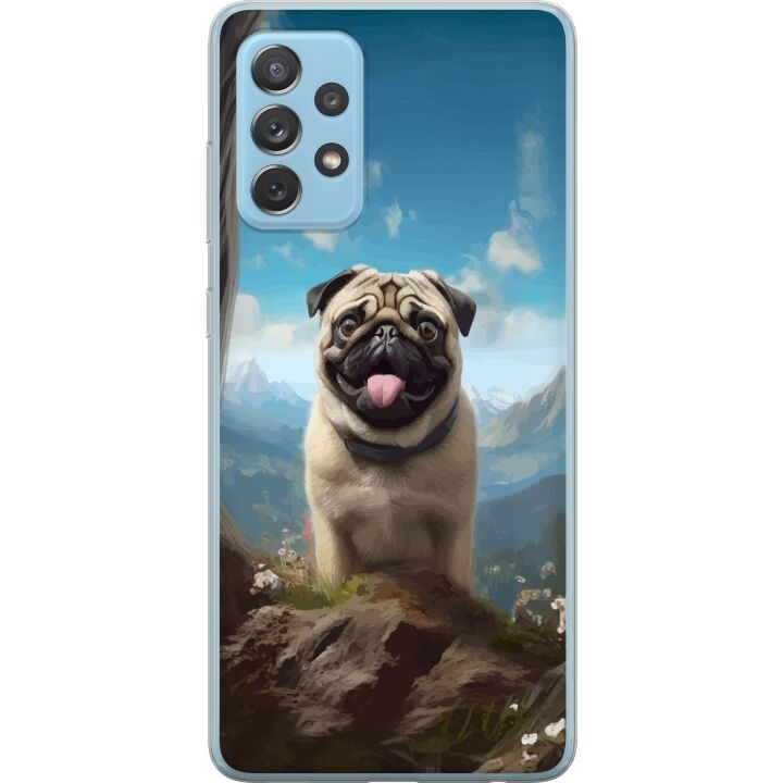 Mobilcover til Samsung Galaxy A72 5G med Glad Hund motiv i gruppen SMARTPHONES & TABLETS / Mobil Beskyttelse / Samsung hos TP E-commerce Nordic AB (A60164)