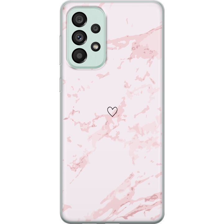 Mobilcover til Samsung Galaxy A73 5G med Rosa Hjerte motiv i gruppen SMARTPHONES & TABLETS / Mobil Beskyttelse / Samsung hos TP E-commerce Nordic AB (A60196)