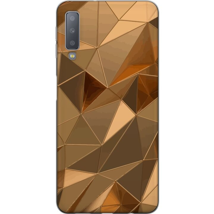 Mobilcover til Samsung Galaxy A7 (2018) med 3D Guld motiv i gruppen SMARTPHONES & TABLETS / Mobil Beskyttelse / Samsung hos TP E-commerce Nordic AB (A60224)