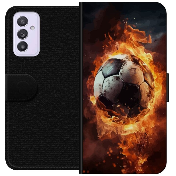 Tegnebogsetui til Samsung Galaxy A82 5G med Fodbold motiv i gruppen SMARTPHONES & TABLETS / Mobil Beskyttelse / Samsung hos TP E-commerce Nordic AB (A60275)