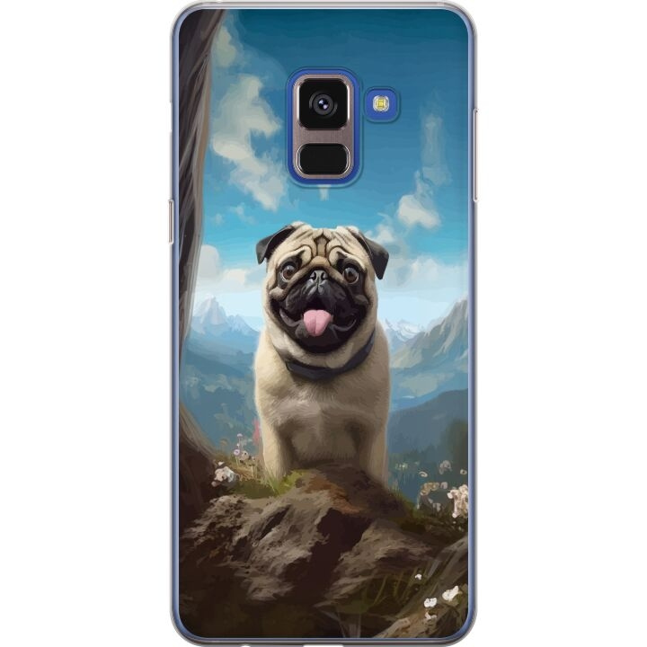 Mobilcover til Samsung Galaxy A8 (2018) med Glad Hund motiv i gruppen SMARTPHONES & TABLETS / Mobil Beskyttelse / Samsung hos TP E-commerce Nordic AB (A60326)