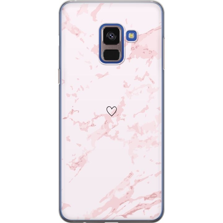 Mobilcover til Samsung Galaxy A8 (2018) med Rosa Hjerte motiv i gruppen SMARTPHONES & TABLETS / Mobil Beskyttelse / Samsung hos TP E-commerce Nordic AB (A60331)