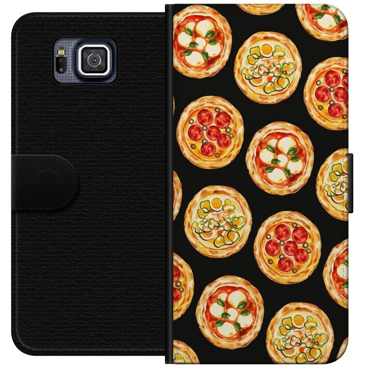 Tegnebogsetui til Samsung Galaxy Alpha med Pizza motiv i gruppen SMARTPHONES & TABLETS / Mobil Beskyttelse / Samsung hos TP E-commerce Nordic AB (A60348)