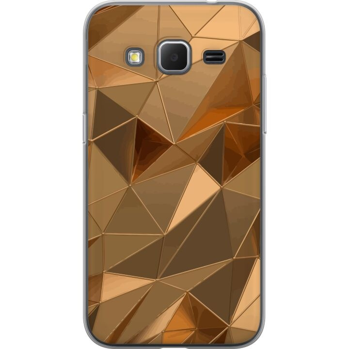 Mobilcover til Samsung Galaxy Core Prime med 3D Guld motiv i gruppen SMARTPHONES & TABLETS / Mobil Beskyttelse / Samsung hos TP E-commerce Nordic AB (A60386)