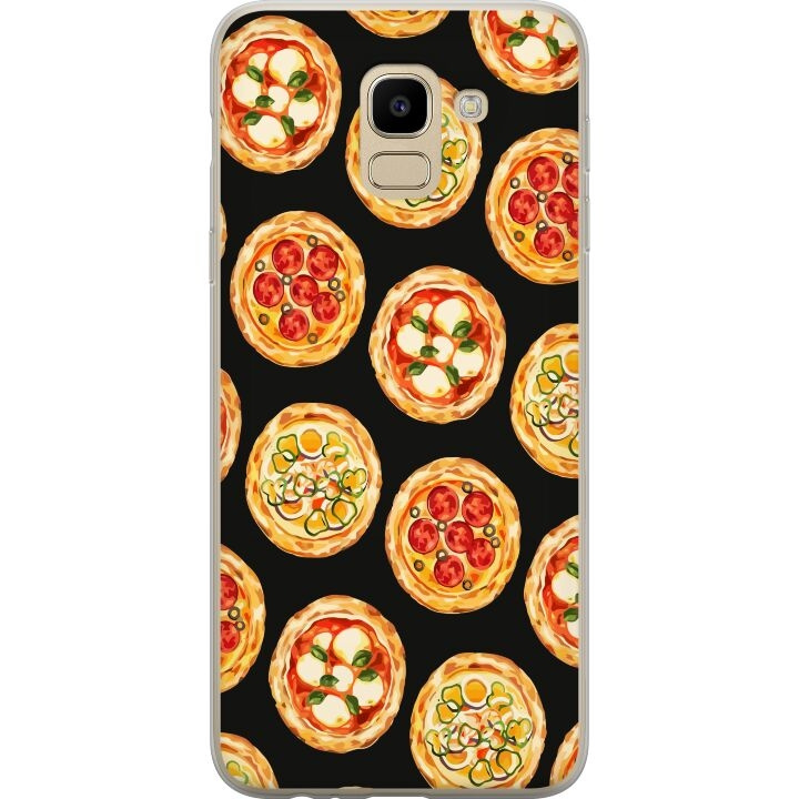 Mobilcover til Samsung Galaxy J6 med Pizza motiv i gruppen SMARTPHONES & TABLETS / Mobil Beskyttelse / Samsung hos TP E-commerce Nordic AB (A60483)