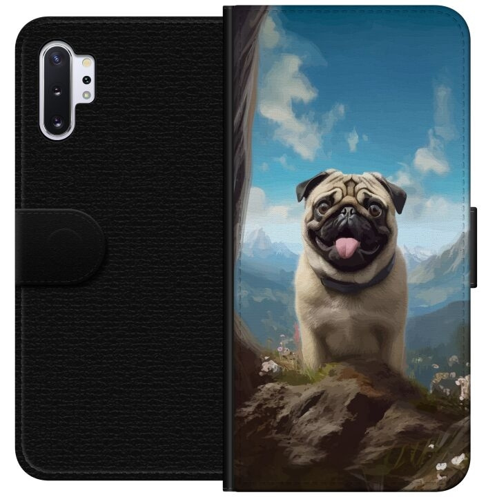 Tegnebogsetui til Samsung Galaxy Note10+ med Glad Hund motiv i gruppen SMARTPHONES & TABLETS / Mobil Beskyttelse / Samsung hos TP E-commerce Nordic AB (A60596)