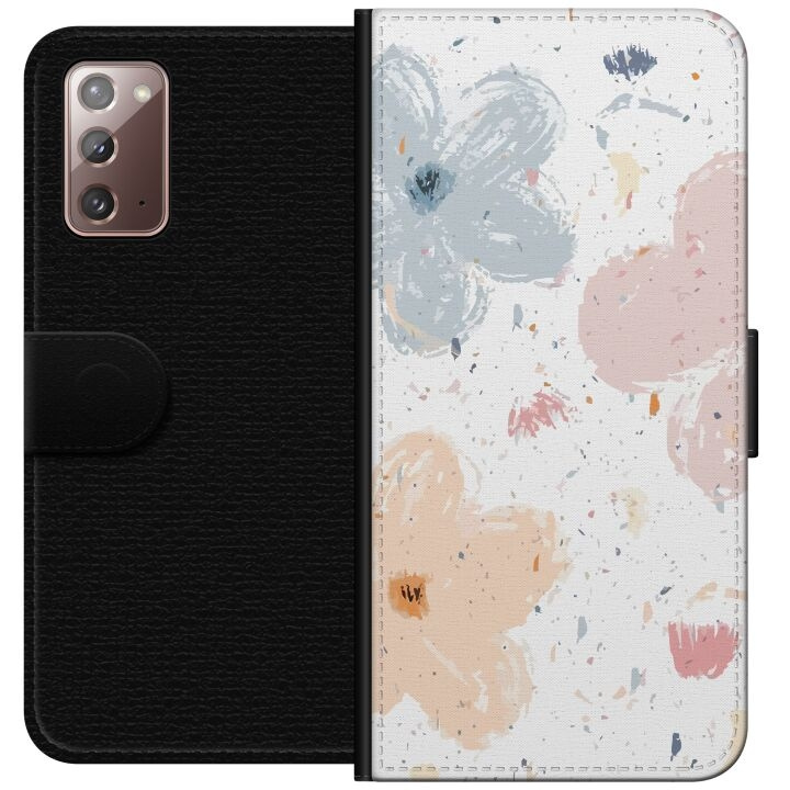 Tegnebogsetui til Samsung Galaxy Note20 med Blomster motiv i gruppen SMARTPHONES & TABLETS / Mobil Beskyttelse / Samsung hos TP E-commerce Nordic AB (A60644)