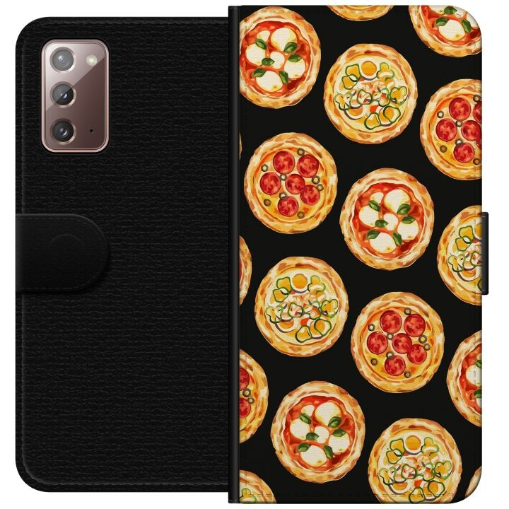 Tegnebogsetui til Samsung Galaxy Note20 med Pizza motiv i gruppen SMARTPHONES & TABLETS / Mobil Beskyttelse / Samsung hos TP E-commerce Nordic AB (A60645)