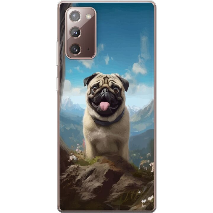 Mobilcover til Samsung Galaxy Note20 med Glad Hund motiv i gruppen SMARTPHONES & TABLETS / Mobil Beskyttelse / Samsung hos TP E-commerce Nordic AB (A60677)