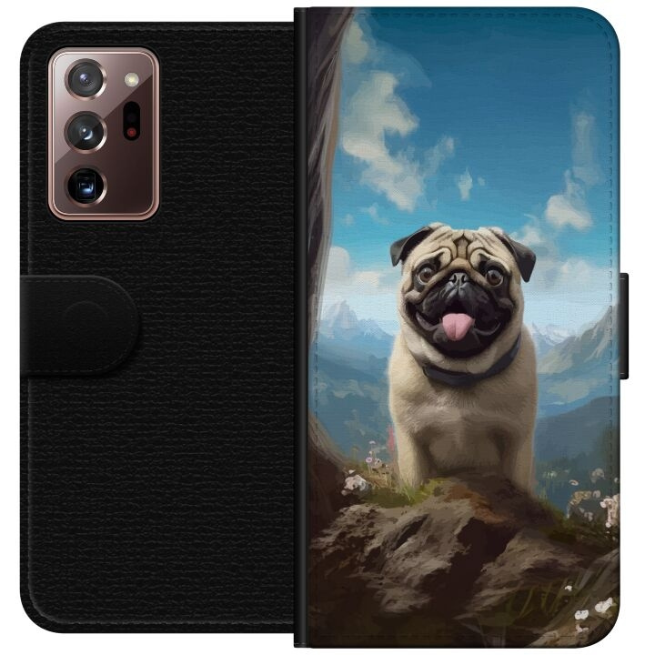 Tegnebogsetui til Samsung Galaxy Note20 Ultra med Glad Hund motiv i gruppen SMARTPHONES & TABLETS / Mobil Beskyttelse / Samsung hos TP E-commerce Nordic AB (A60704)