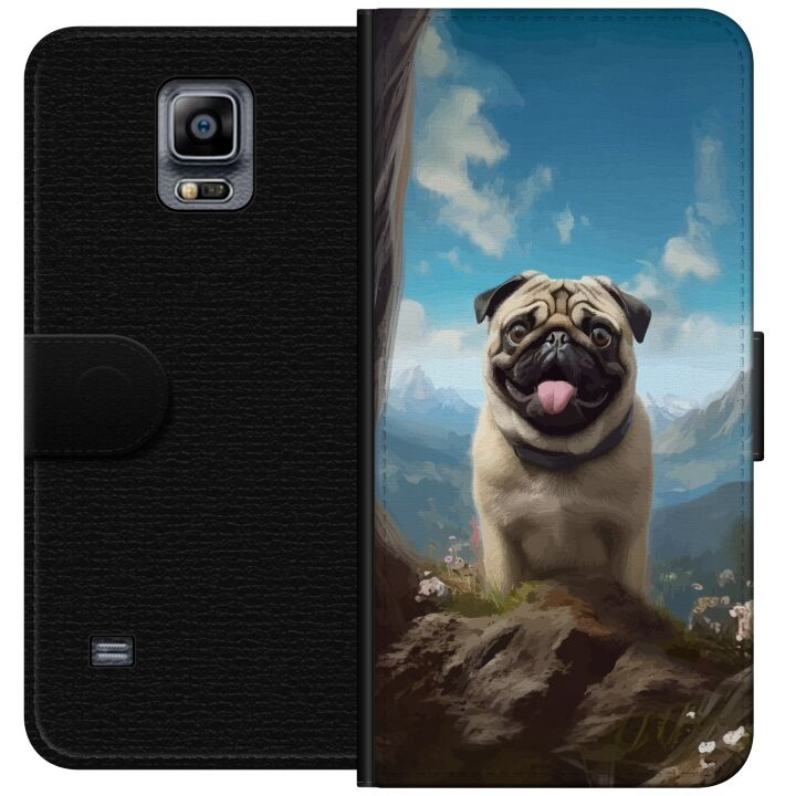 Tegnebogsetui til Samsung Galaxy Note 4 med Glad Hund motiv i gruppen SMARTPHONES & TABLETS / Mobil Beskyttelse / Samsung hos TP E-commerce Nordic AB (A60758)