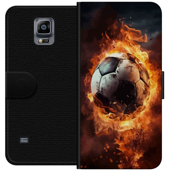 Tegnebogsetui til Samsung Galaxy Note 4 med Fodbold motiv i gruppen SMARTPHONES & TABLETS / Mobil Beskyttelse / Samsung hos TP E-commerce Nordic AB (A60761)