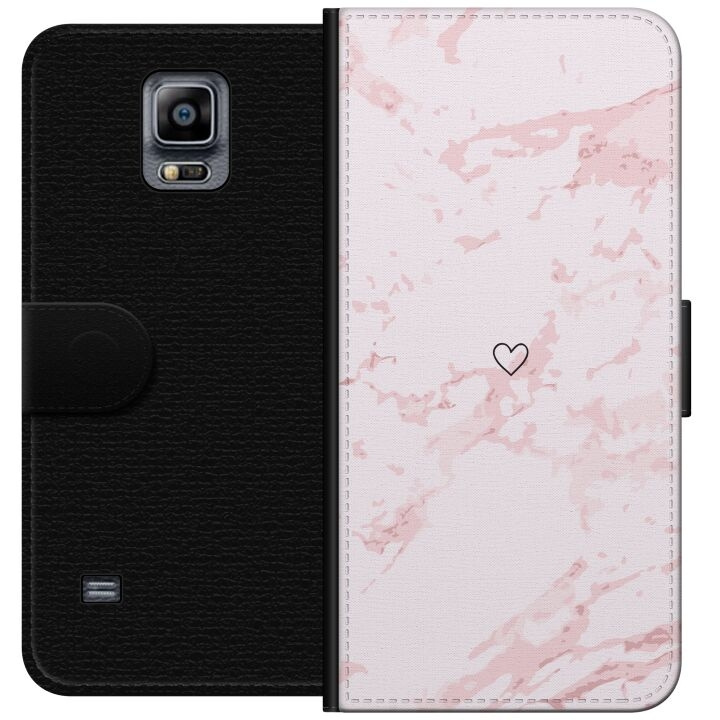 Tegnebogsetui til Samsung Galaxy Note 4 med Rosa Hjerte motiv i gruppen SMARTPHONES & TABLETS / Mobil Beskyttelse / Samsung hos TP E-commerce Nordic AB (A60763)