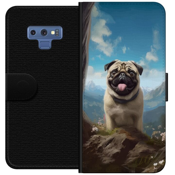 Tegnebogsetui til Samsung Galaxy Note9 med Glad Hund motiv i gruppen SMARTPHONES & TABLETS / Mobil Beskyttelse / Samsung hos TP E-commerce Nordic AB (A60785)