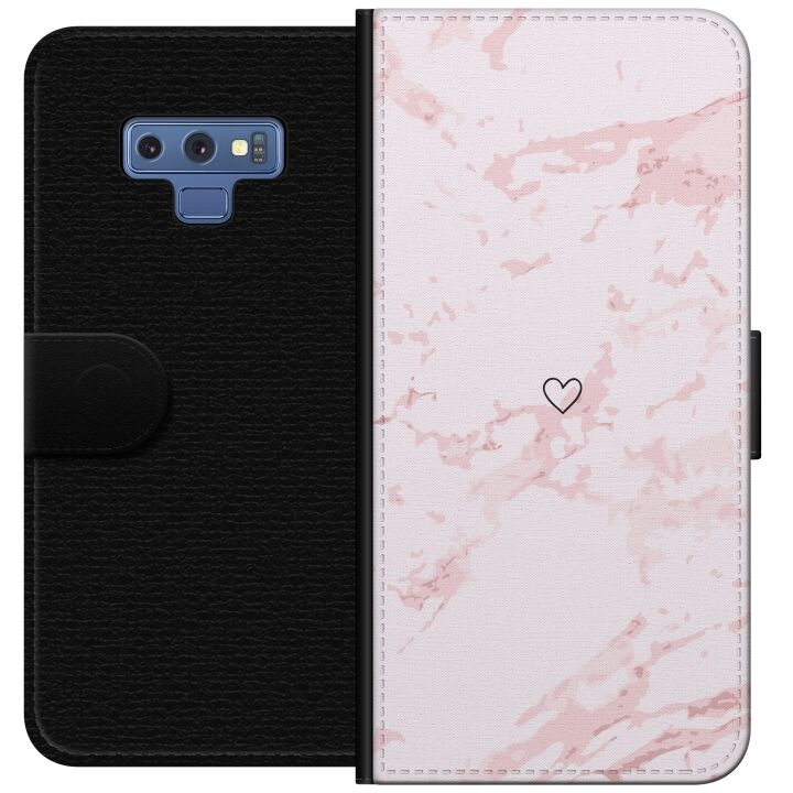 Tegnebogsetui til Samsung Galaxy Note9 med Rosa Hjerte motiv i gruppen SMARTPHONES & TABLETS / Mobil Beskyttelse / Samsung hos TP E-commerce Nordic AB (A60790)