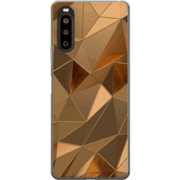 Mobilcover til Sony Xperia 10 II med 3D Guld motiv i gruppen SMARTPHONES & TABLETS / Mobil Beskyttelse / Sony hos TP E-commerce Nordic AB (A60899)