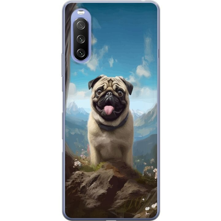 Mobilcover til Sony Xperia 10 III med Glad Hund motiv i gruppen SMARTPHONES & TABLETS / Mobil Beskyttelse / Sony hos TP E-commerce Nordic AB (A60947)