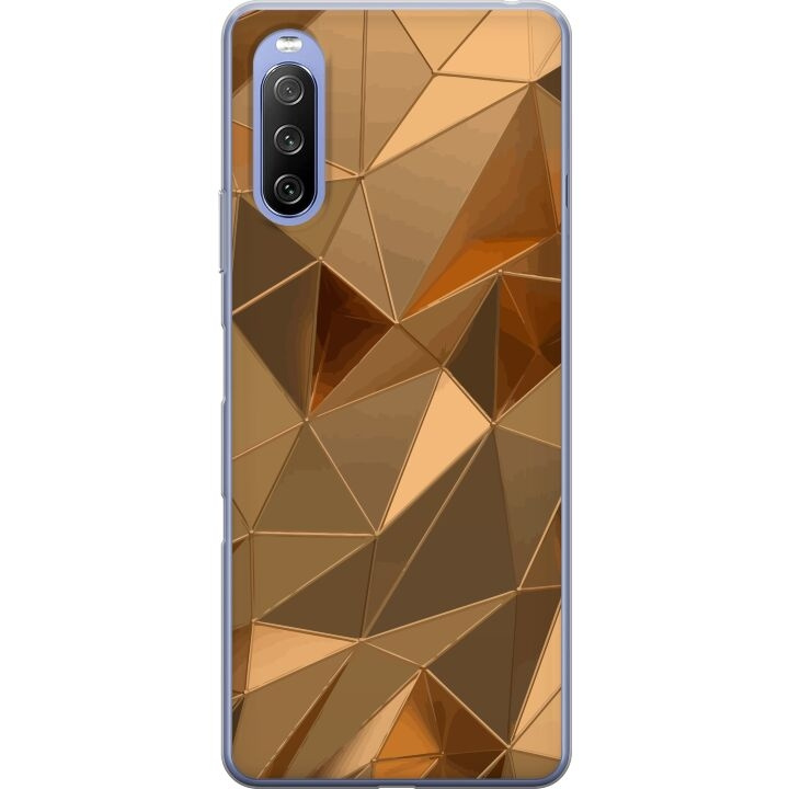 Mobilcover til Sony Xperia 10 III med 3D Guld motiv i gruppen SMARTPHONES & TABLETS / Mobil Beskyttelse / Sony hos TP E-commerce Nordic AB (A60953)